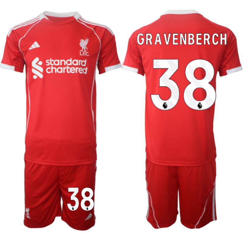 Men 2025-2026 Season Club Liverpool home red #38 Soccer Jersey